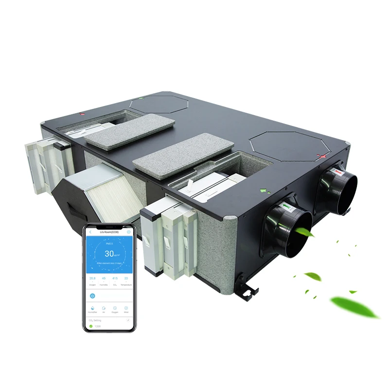 

Fresh Air Ventilation System Cooling and Heating Supply Input air With Summer Bypass Auto Control Hrv Ventilation