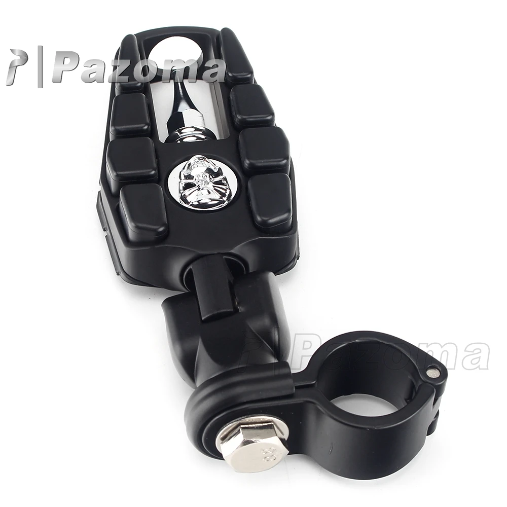 Motorcycle 32mm Footrest Clamp Highway Skull Foot Pegs for  Sportster Dyna Street Bob Touring Models