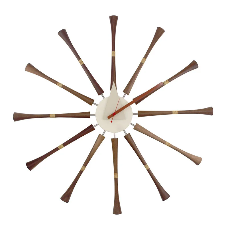 Round Vintage Luxury Wall Clock Silent Non Ticking Wooden Aesthetic Wall Clock Interior Nordic Cute Reloj Pared Home Decor Items