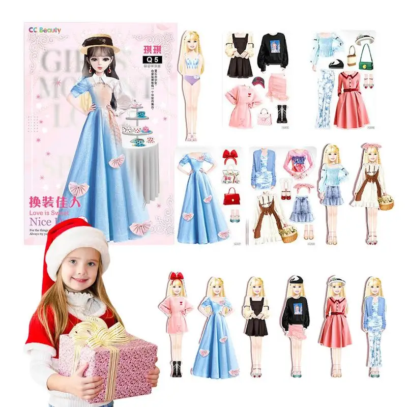 Magnetic Dress Up Dolls Magnetic Dolls Dress Up Toy Comfortable Grip Pretend And Play Travel Playset Toy Educational Gift For