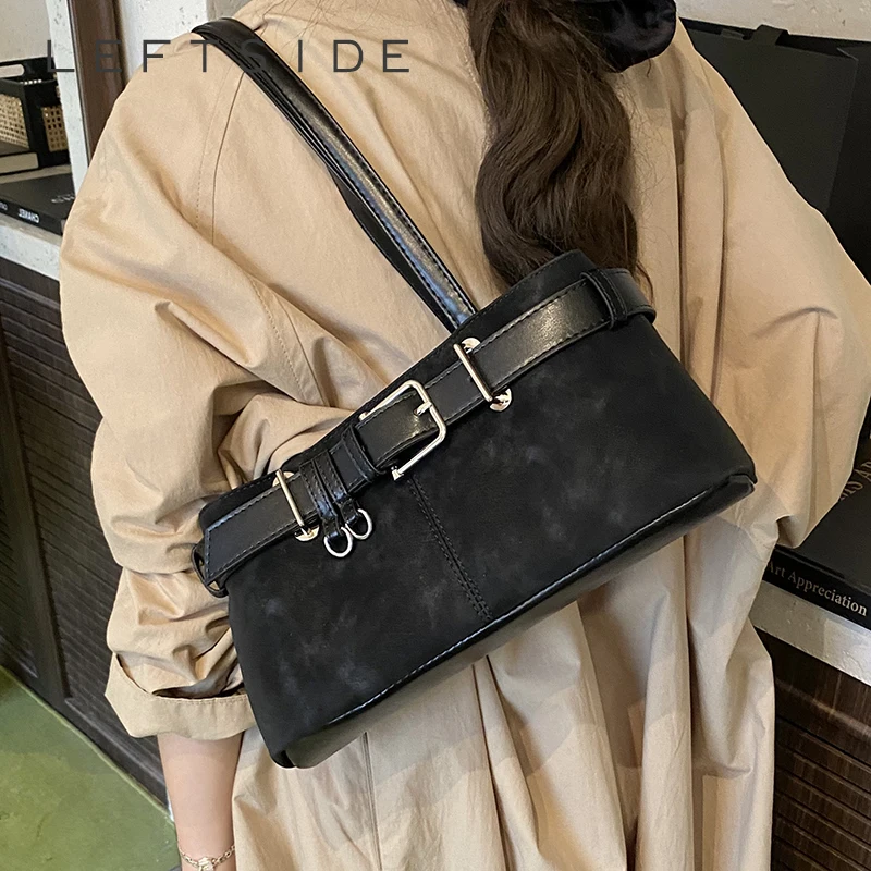 

LEFTSIDE Small PU Leather Underarm Bags for Women 2025 Winter Ladies Trend Shoulder Bag Females Handbags and Purses Tote Bag