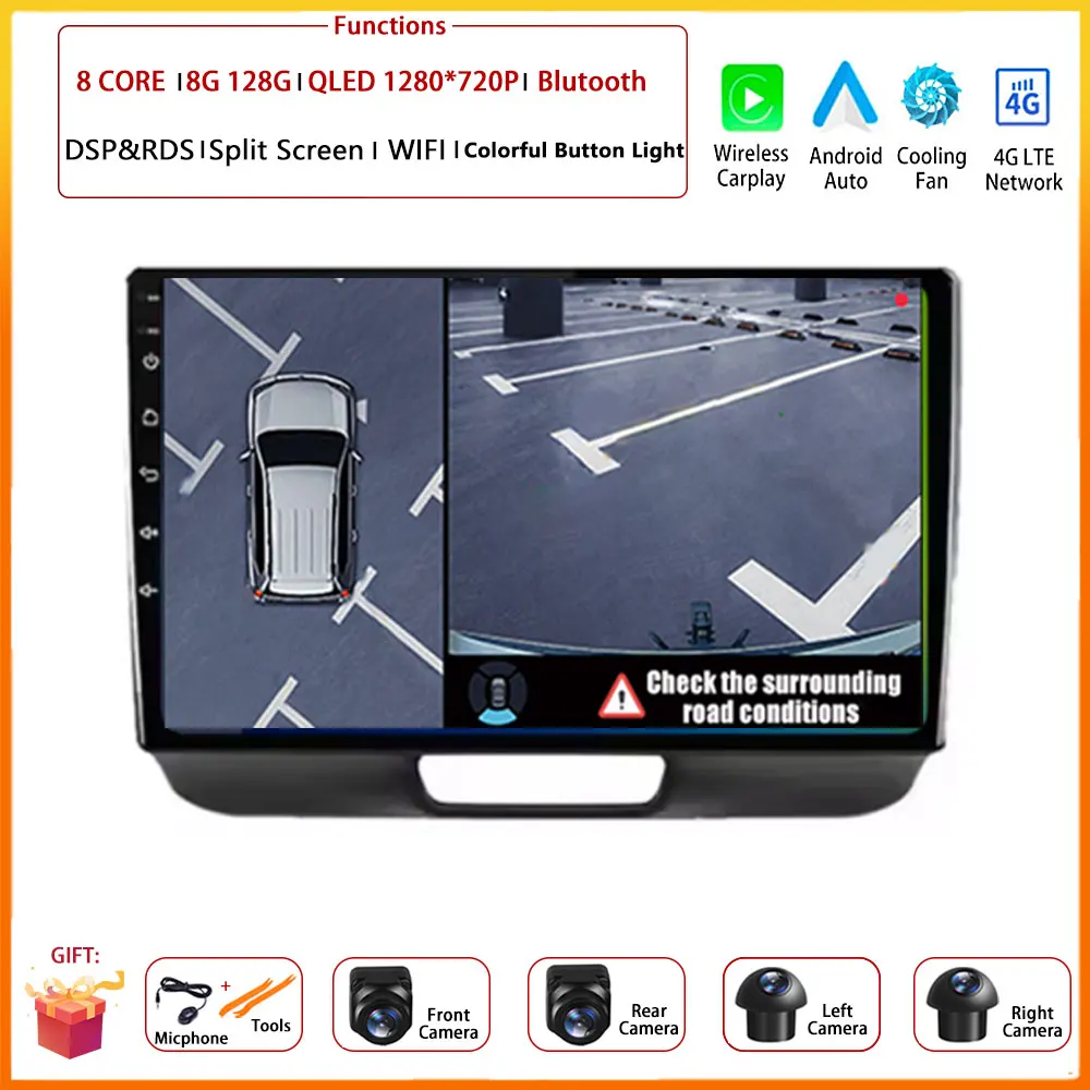 CarPlay Android Auto for Honda N-Box 2011-2017 9 QLED 4G GPS