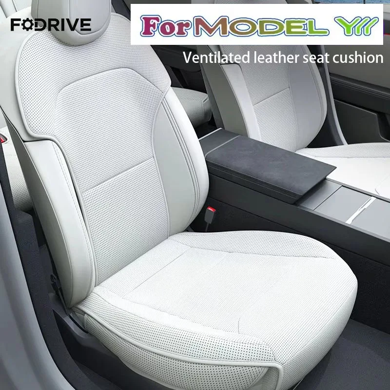 For Tesla Model YL 2025 2026 juniper Ventilation leather Seat Cover Cushion Breathability Comfortable Seat Interior Accessories