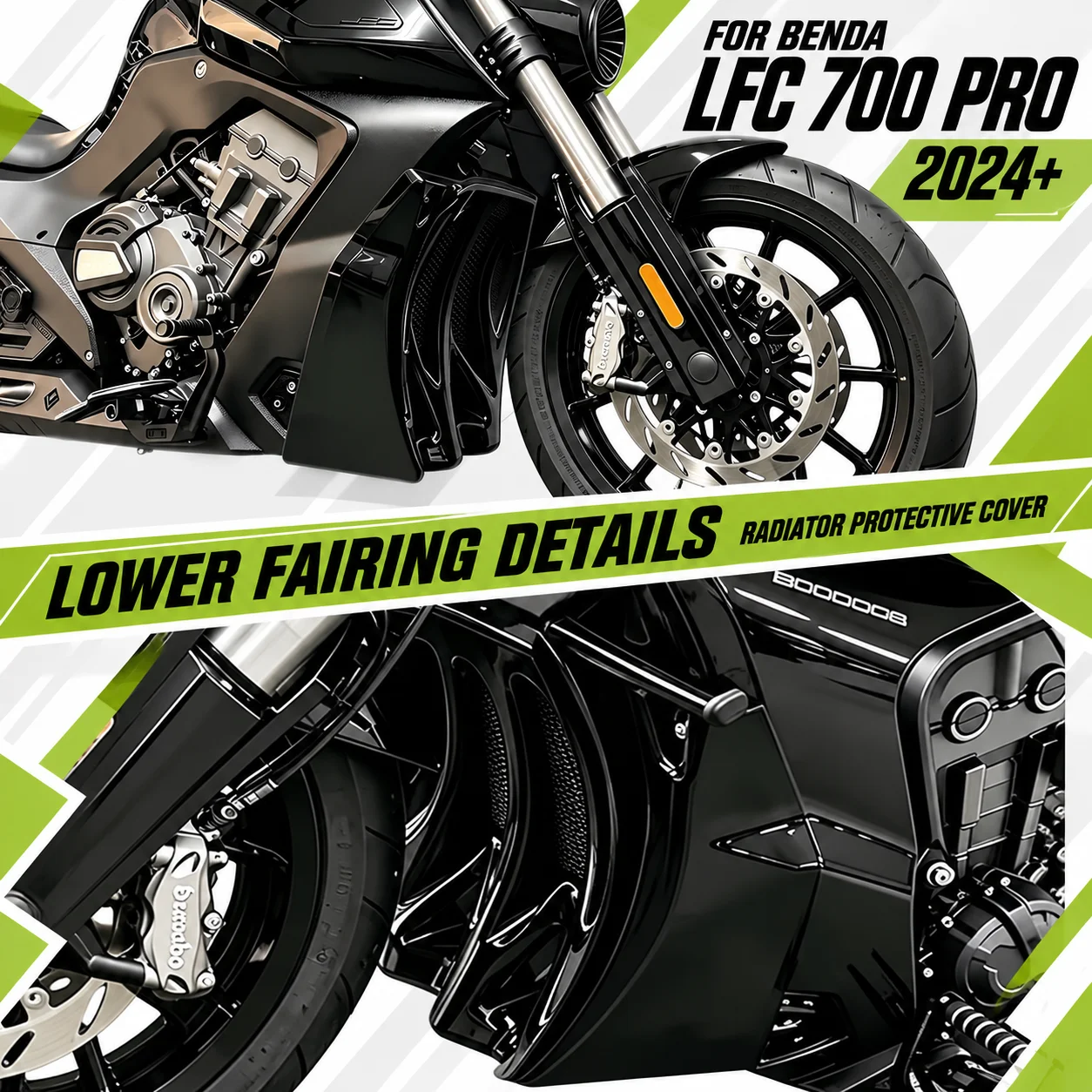 BENDA LFC700PRO 2024+ Modified Mecha Lower Fairing Radiator Guard Front Head Protective Shell
