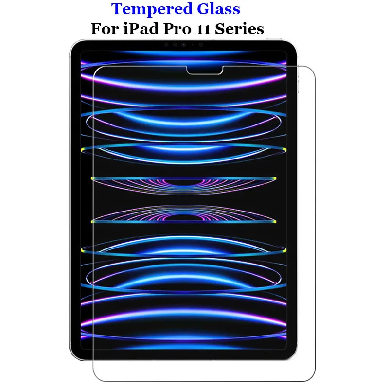 For Apple iPad Pro 11 2022 2021 2020 2018 Tempered Glass 9H 2.5D Premium Screen Protector Film