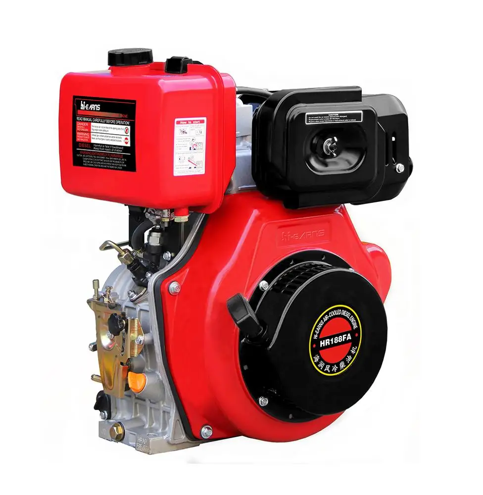 

Hi-earns Brand 12hp Air Cooled Diesel Engine Single Cylinder Four Stroke 188FAE Electric Start