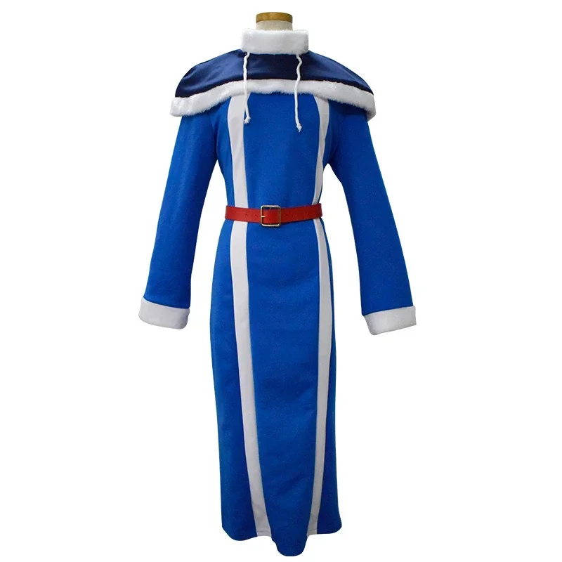 Anime Fairy Tail Cosplay Juvia Lockser Costume Women Blue Trench Outfits Halloween Carnival Party Suit