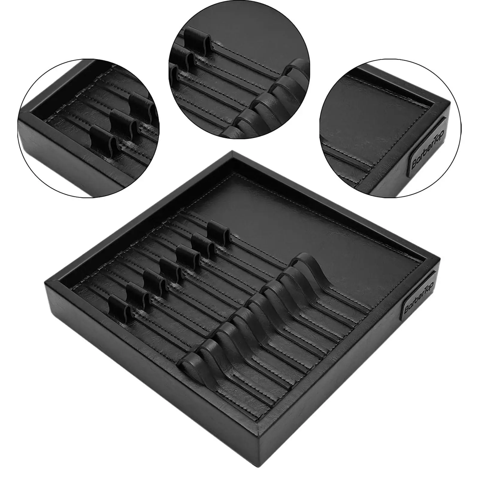 Barber Schere Halter Schere Lagerung Box Styling Werkzeug Organizer Platzsparende Ablage 7 Slot Station Haar Trimmer Halter