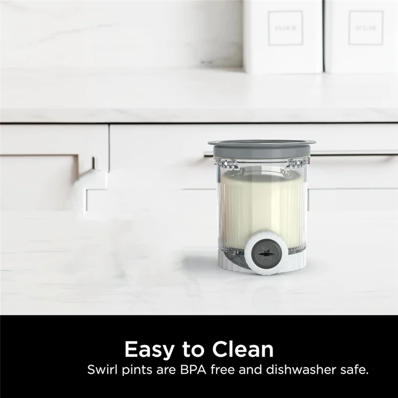 A83G-Pints والأغطية لسلسلة Ninja Swirl NC700 صانع الآيس كريم الناعم آمن للاستخدام في غسالة الأطباق XSK7PNTLD2