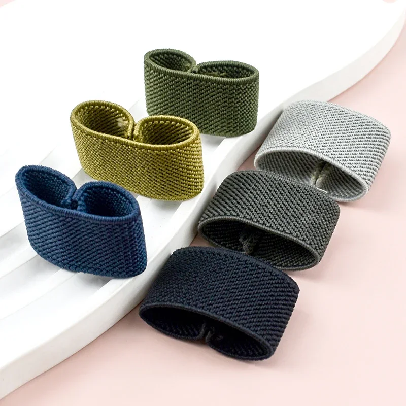 

10/20/30Pcs Nylon Belt Buckles Elastic Ring Clip Buckle for Jeans Waistband Stretch Loop Leather Band Fastener Belts Tail Clips