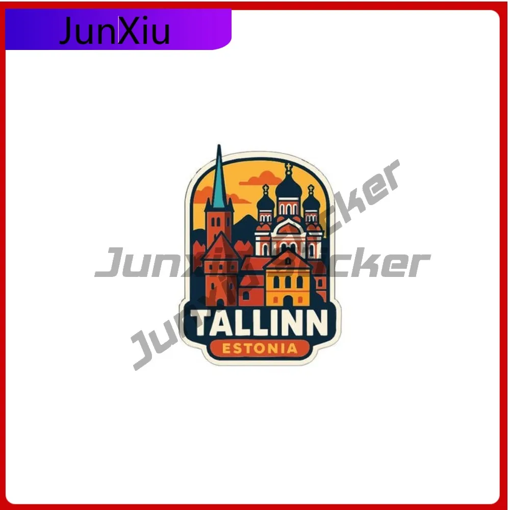 

Tallinn Estonia City Sticker Cover Scratches Accessory Vinyl Decal Phone Trunk Windshield X 500 Motorcycle Stickers Funny Car