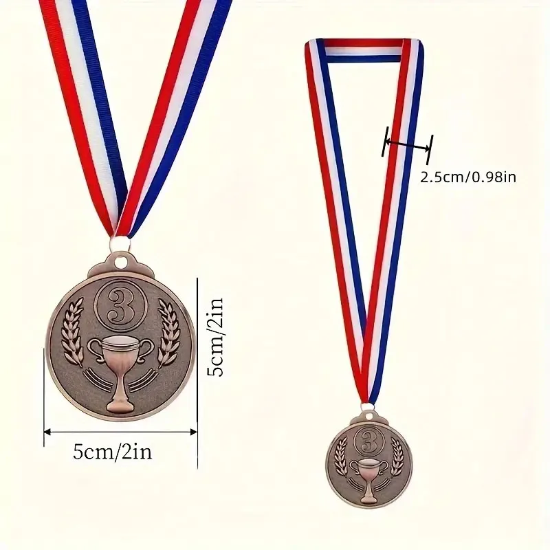 15Pcs Winner Medals Golden Silver Bronze Award 1st 2nd 3rd Prizes for Competitions School Soccer Sports Winner Prize Presents