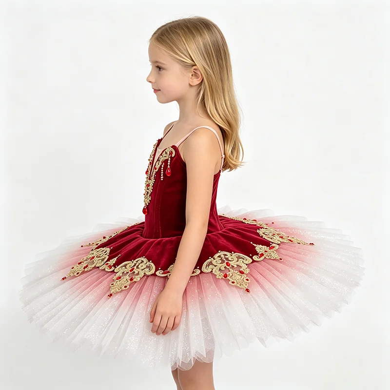 high quality fashion beautiful Unique Design Kids Girls Children Women Adult Performance Wear red Ballet Tutu Costumes
