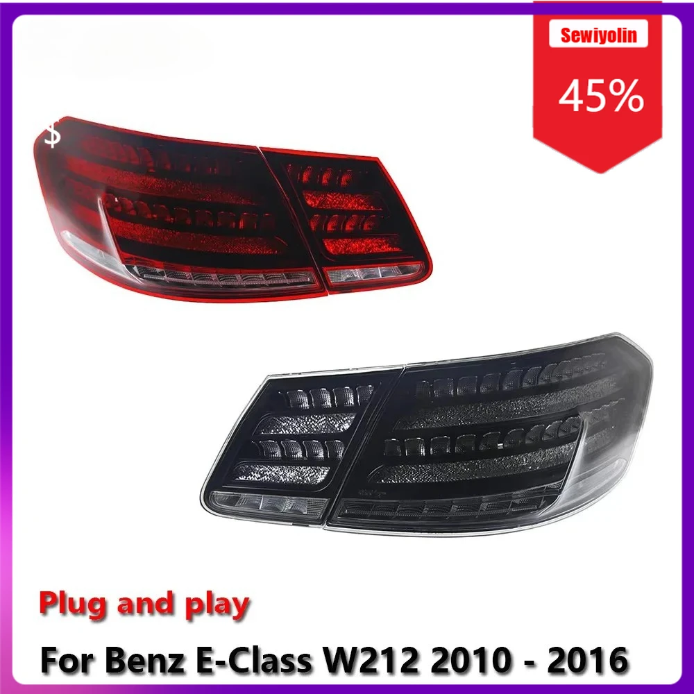 

Sewiyolin Car LED Lamp Tail Light Assemblies For Benz E‑Class W212 Sedan 2010-2016 Auto Fog DRL Brake Turn Signal Lamp