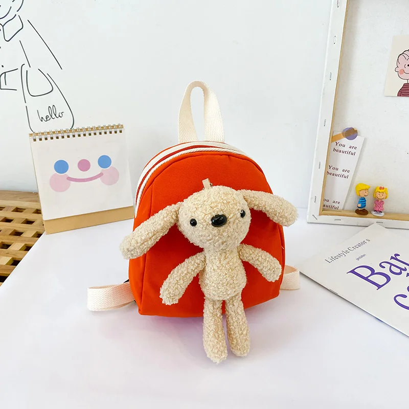 Mini Mochila Escolar de dibujos animados para niños, bolsa de conejito de felpa, bonita Mochila de guardería para niños, nueva