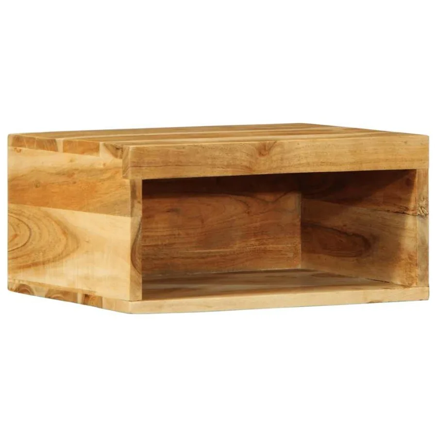 

Wallmounted TV Cabinet Natural wood Solid Acacia wood Compact