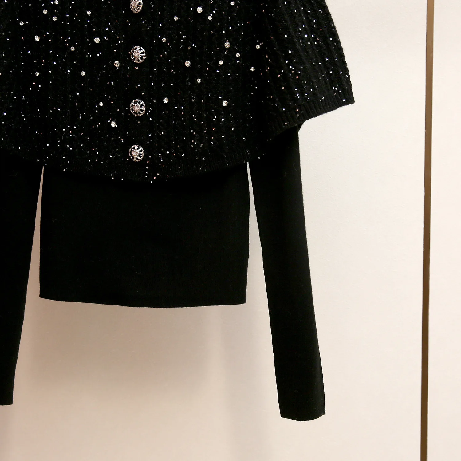 Ele Heavy Work Diamond Incorporato Maglieria Top Dimagrante Sle Autunno Inverno Nuovo Arrivo Faionable Fibra di poliestere cinese