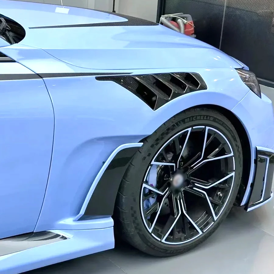 

Для BMW G87 M2 Coupe 2023+ сухой карбоновый передний бампер автомобиля, боковое крыло, вентиляционные крышки, накладки, детали, обновленный комплект кузова