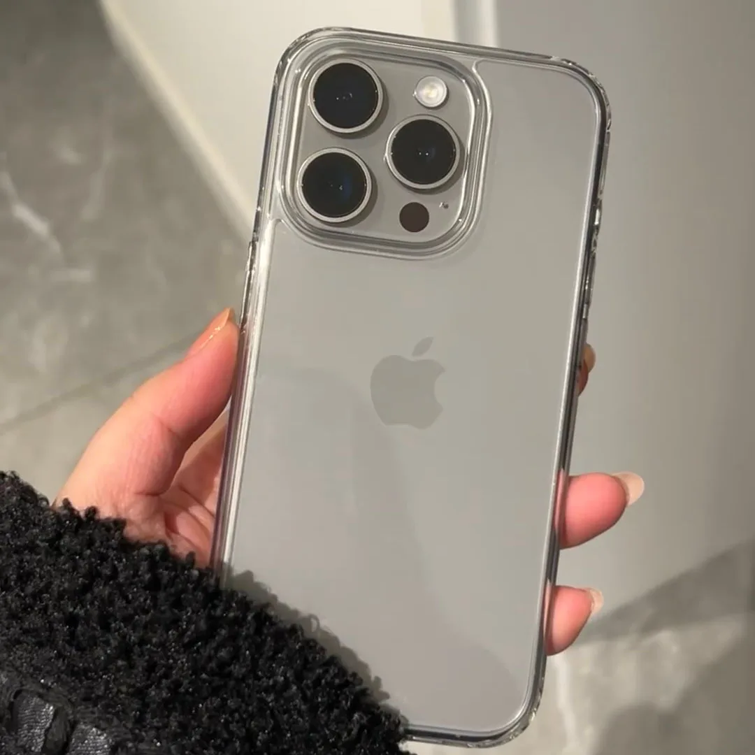 

Роскошный противоударный чехол для телефона iPhone 11, 12, 13, 14, 15, 16, 17 Pro Max X Xs XR Max 7, 8 Plus SE 2022, прозрачный бампер, прозрачный чехол