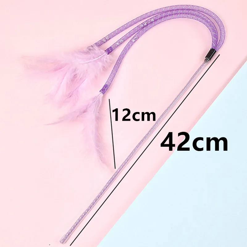 لعبة القط الذاتي مرحبا ريشة لعب للقطط اللعب عصا لدغة مقاومة القط لعب التفاعلية مضحك القطط لعبة مع جرس منتجات الحيوانات الأليفة