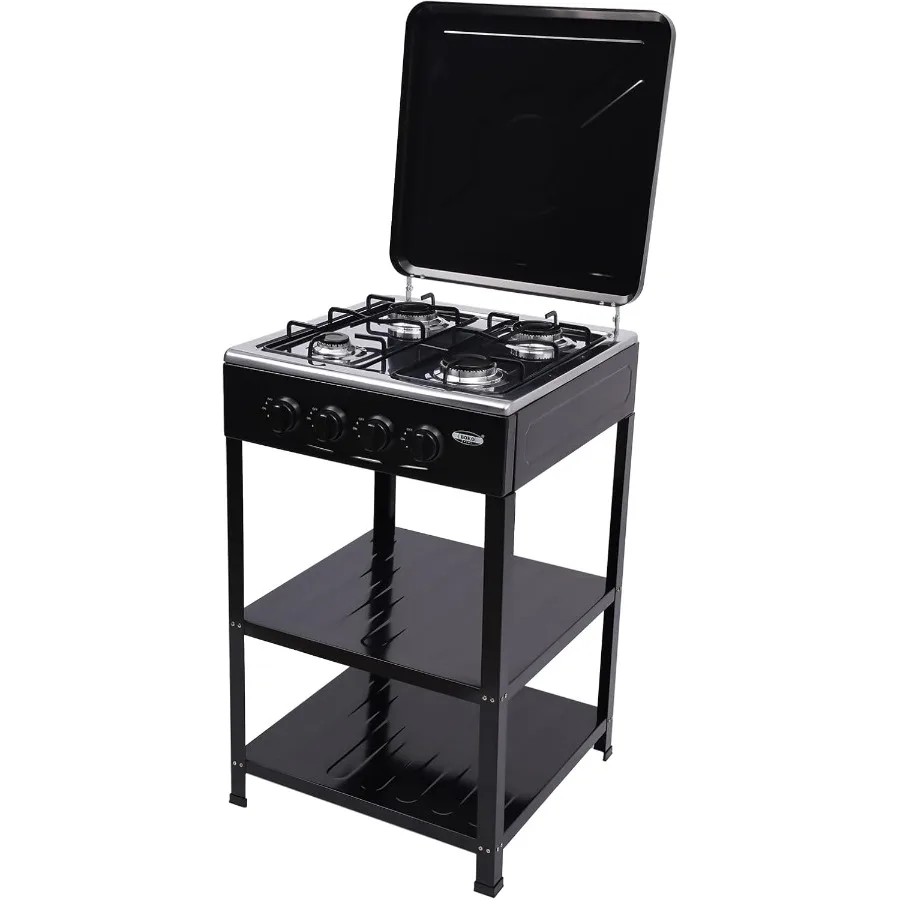 

Портативная газовая плита на пропане, газовая плита с 4 конфорками и съемной подставкой для хранения, уличный гриль-барбекю из нержавеющей стали, походная плита 3000