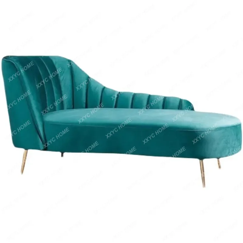 LLight Luxury Beauty Couch Chaise Lounge Sofa Small Apartment Bedroom Chaise Chair Recliner Living Room Double