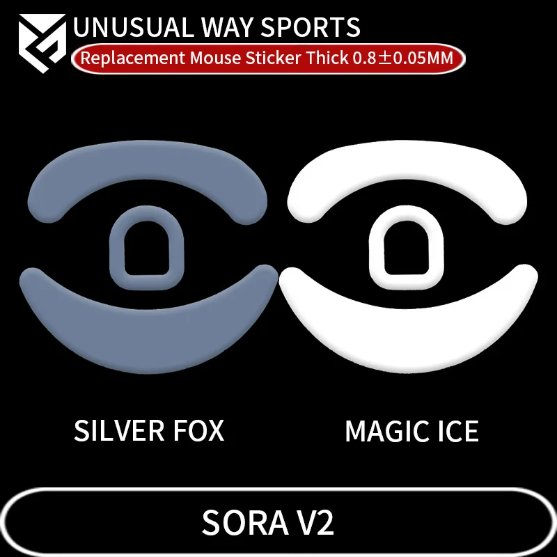 UnusualWaySports Mouse Skates Feet Ninjutso Sora V2 V1 Cambered Surface PTFE Anti Collapse Magic Ice Pink Black Silver Fox