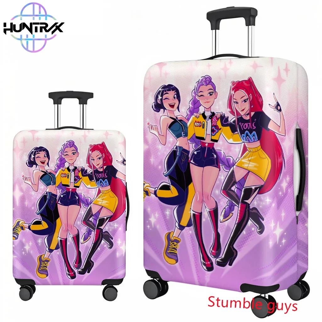 

Kpop Demon Hunters Travel Luggage Cover Anime Print Fits 18-32 Inch Suitcases Protector
