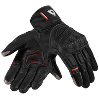 Revit Dirt 2 Leather Gloves Black Motorbike Motorcycle Touch Screen Off-road Race Protect