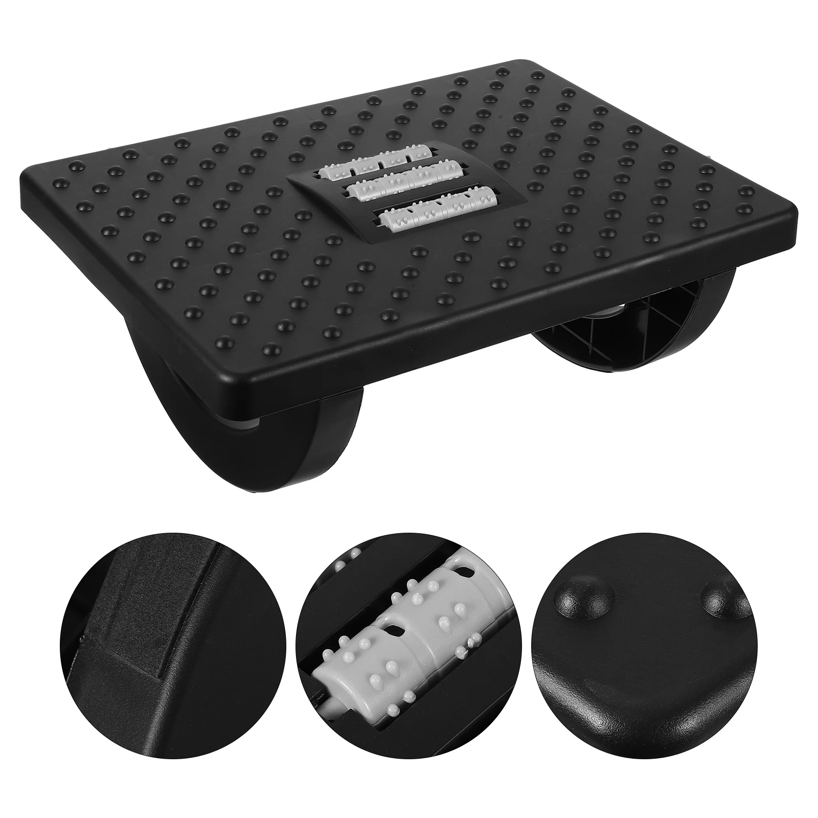 

Under Desk Foot Rest PP Material Non Slip Design Multi Functional Rocking Motion Office Home Use Leg Rest Under Desk