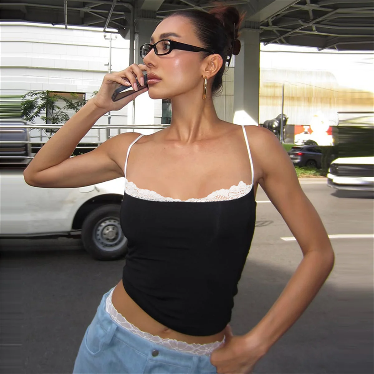 

Топы, повседневная клубная одежда для вечеринок, уличная одежда с открытой спиной, укороченный топ без рукавов, корейская повседневная кокетка, одежда