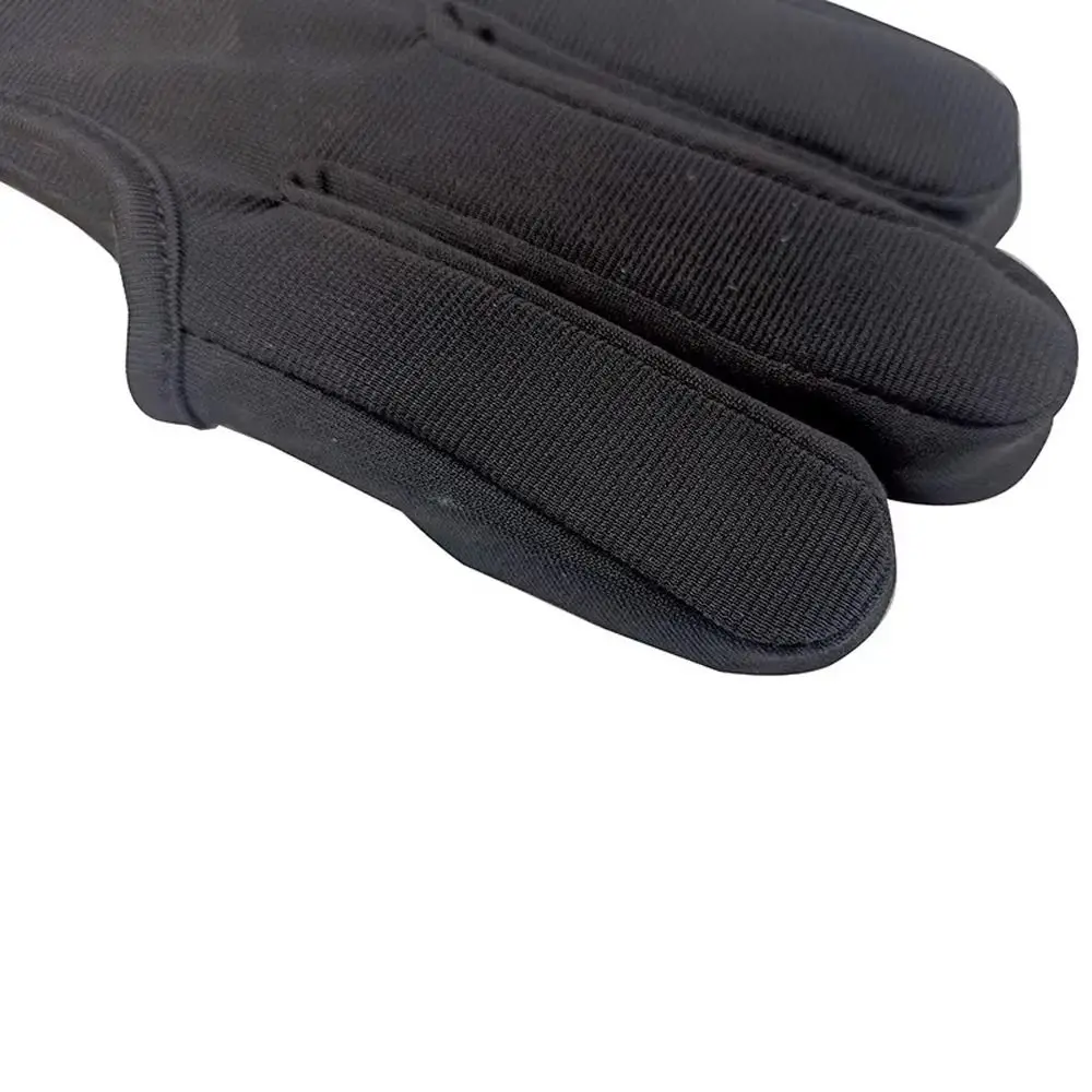 Non-Slip Three-Finger Gloves Breathable Adjustable Shooting Protective Gloves Professional Leather Fingertip Shooting Hand Guard