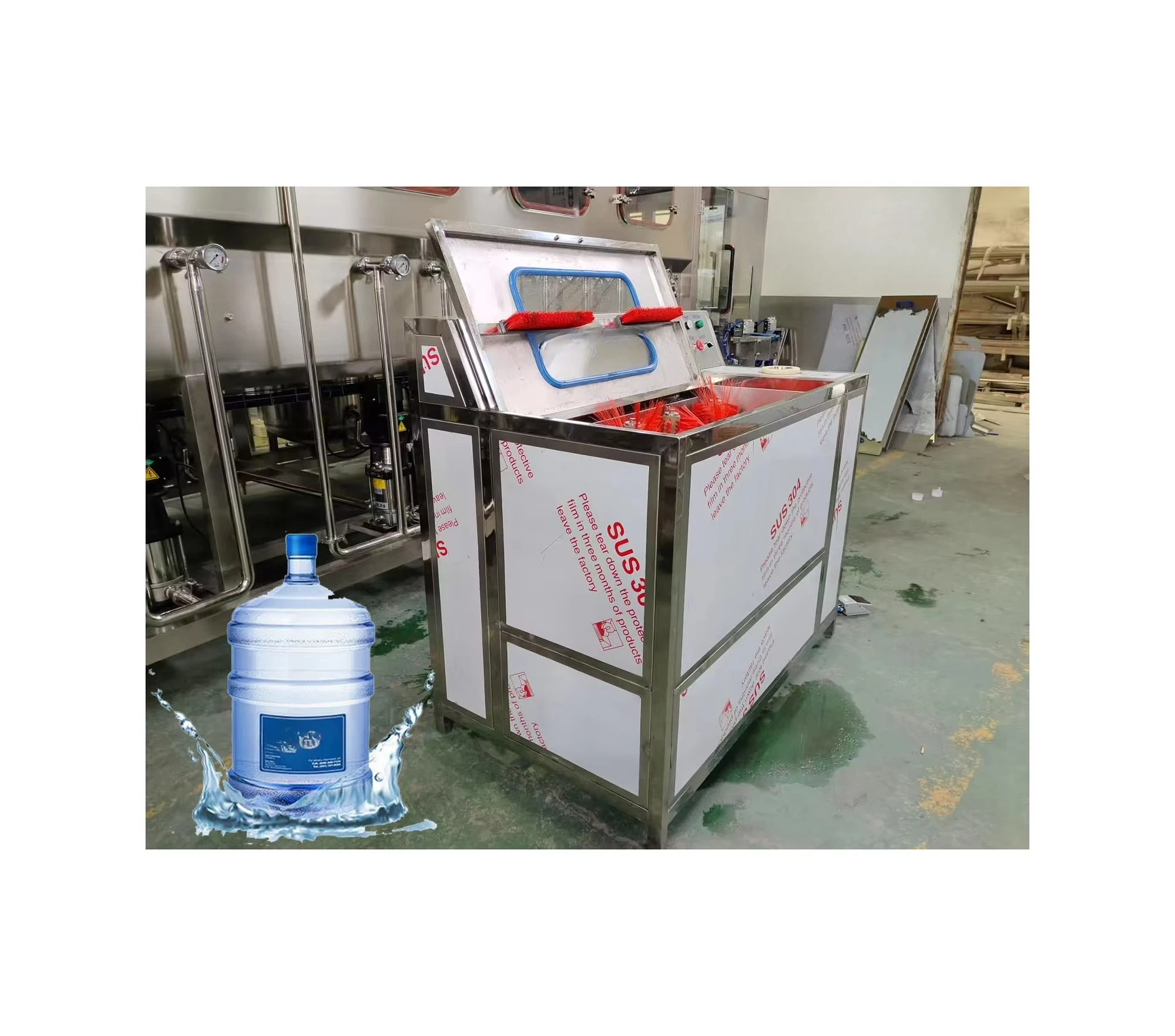 Double barrel 20L bottle washing machine