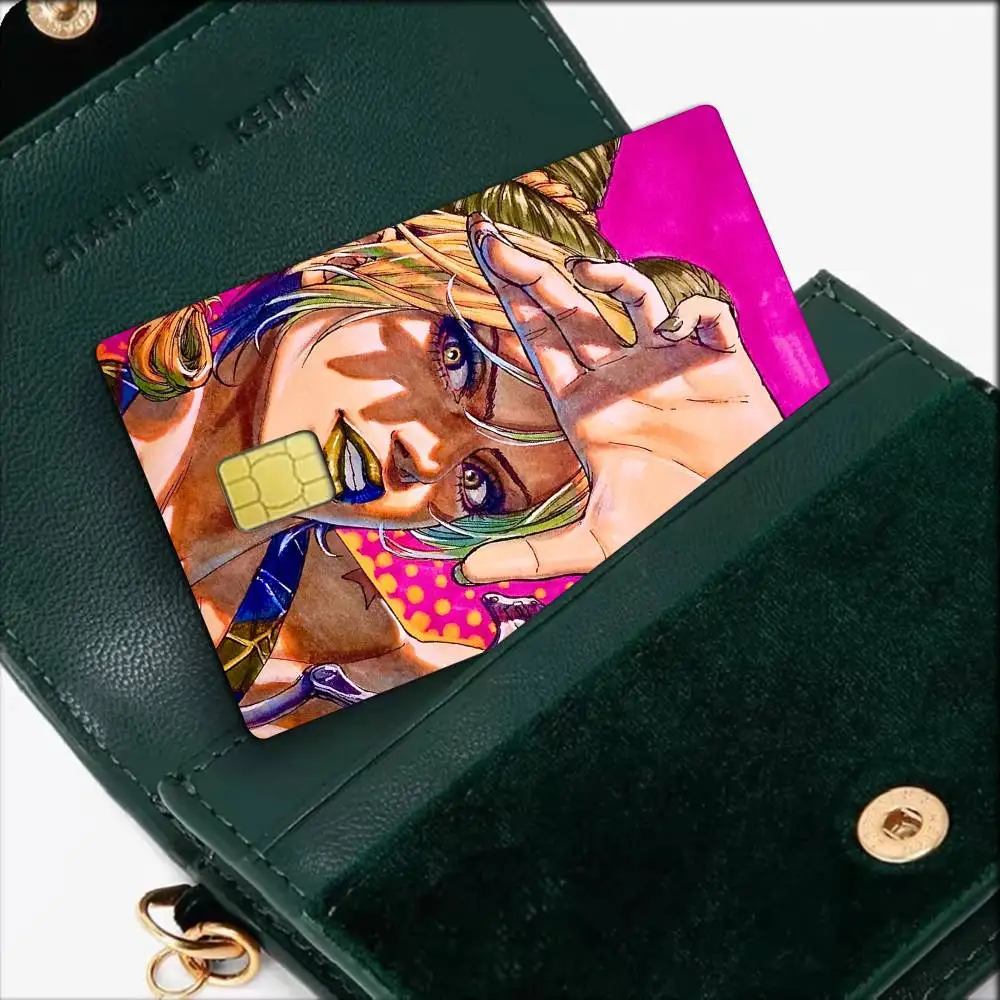Jolyne J-Jojo   Waterproof Film Skin Cover Credit Card Stickers Debit Front Bank Bus Pass