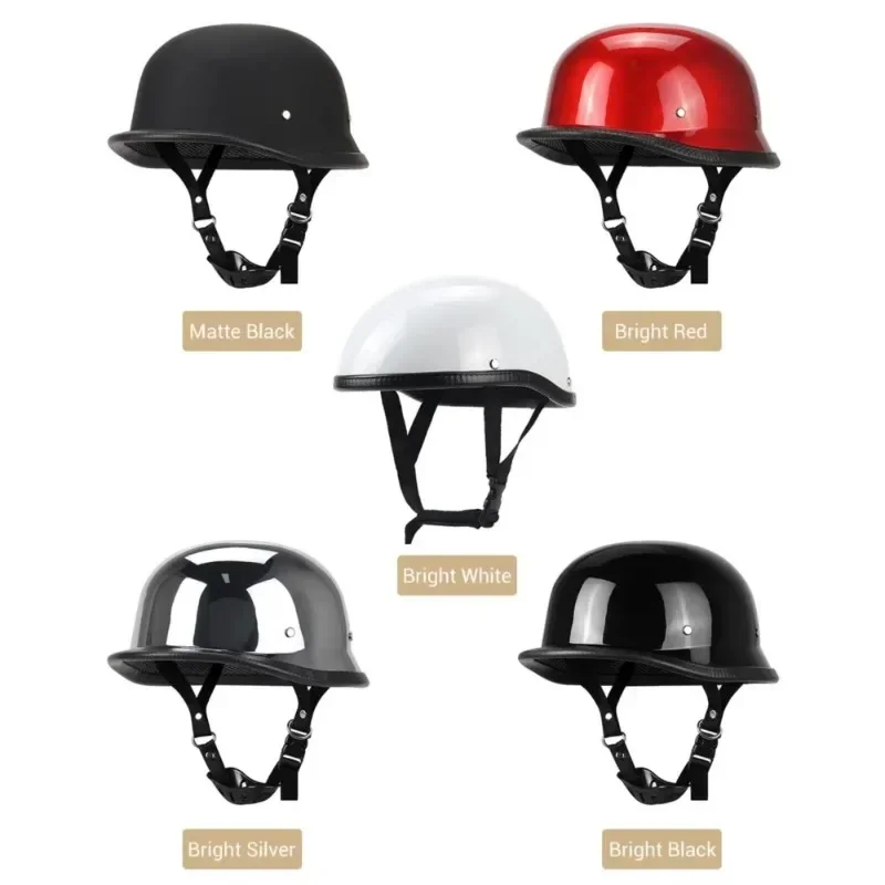 Retro Motorcycle Helmet German Vintage Moto Helmet Fashion Capacete De Moto Men Women Casco Moto  Certification Half Helmet