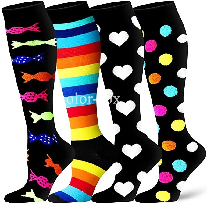 Sports Socks Running Compression Socks for Medical Varicose Veins Edema Diabetes Pregnancy Women Flight Travel Compression Socks