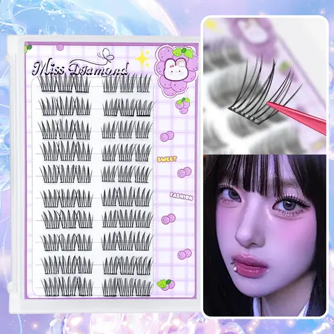 60-Piece Glue-Free Self-Adhesive False Eyelashes, Perfect for DIY Projects and Festive Celebrations.