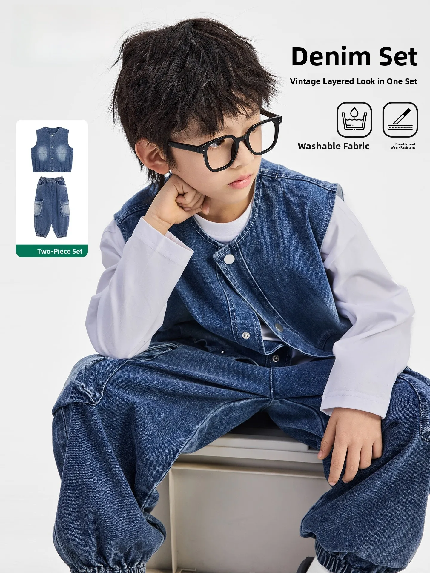 conjunto-de-dos-piezas-retro-de-mezclilla-lavada-para-ninos-grandes-estilo-coreano-mezcla-de-algodon-chaqueta-y-pantalones