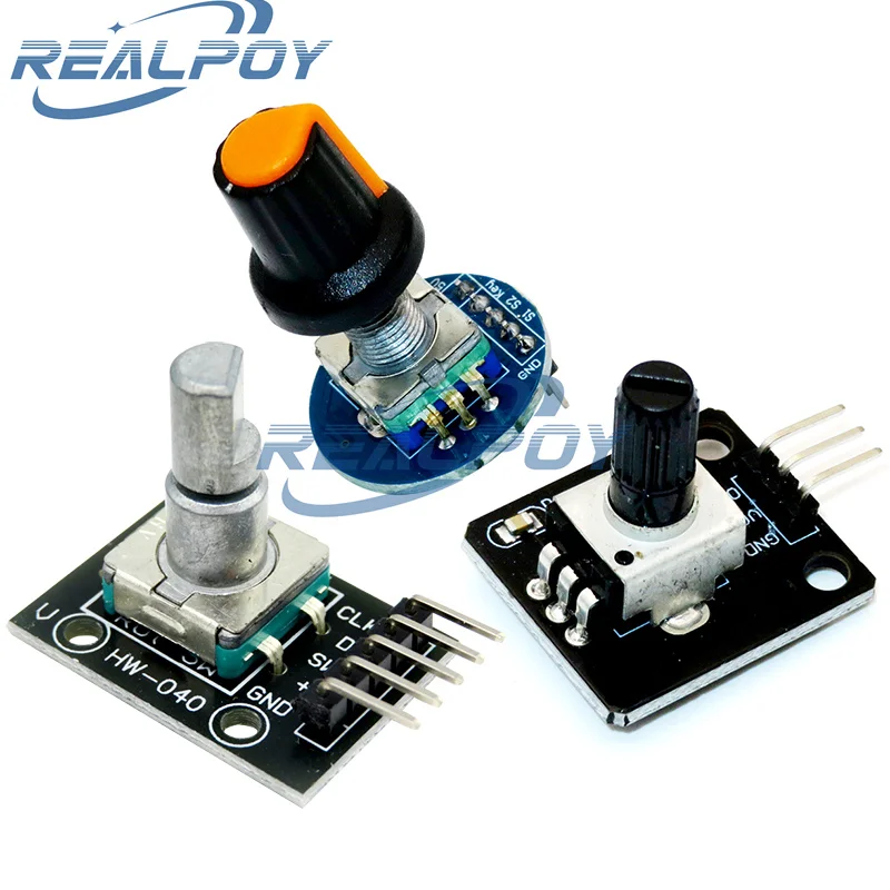 360 Degrees Rotary Encoder Module Rotary Potentiometer Analog Knob Module for Arduino KY-040 RV09 Rotary Encoder EC11 Knob Cap