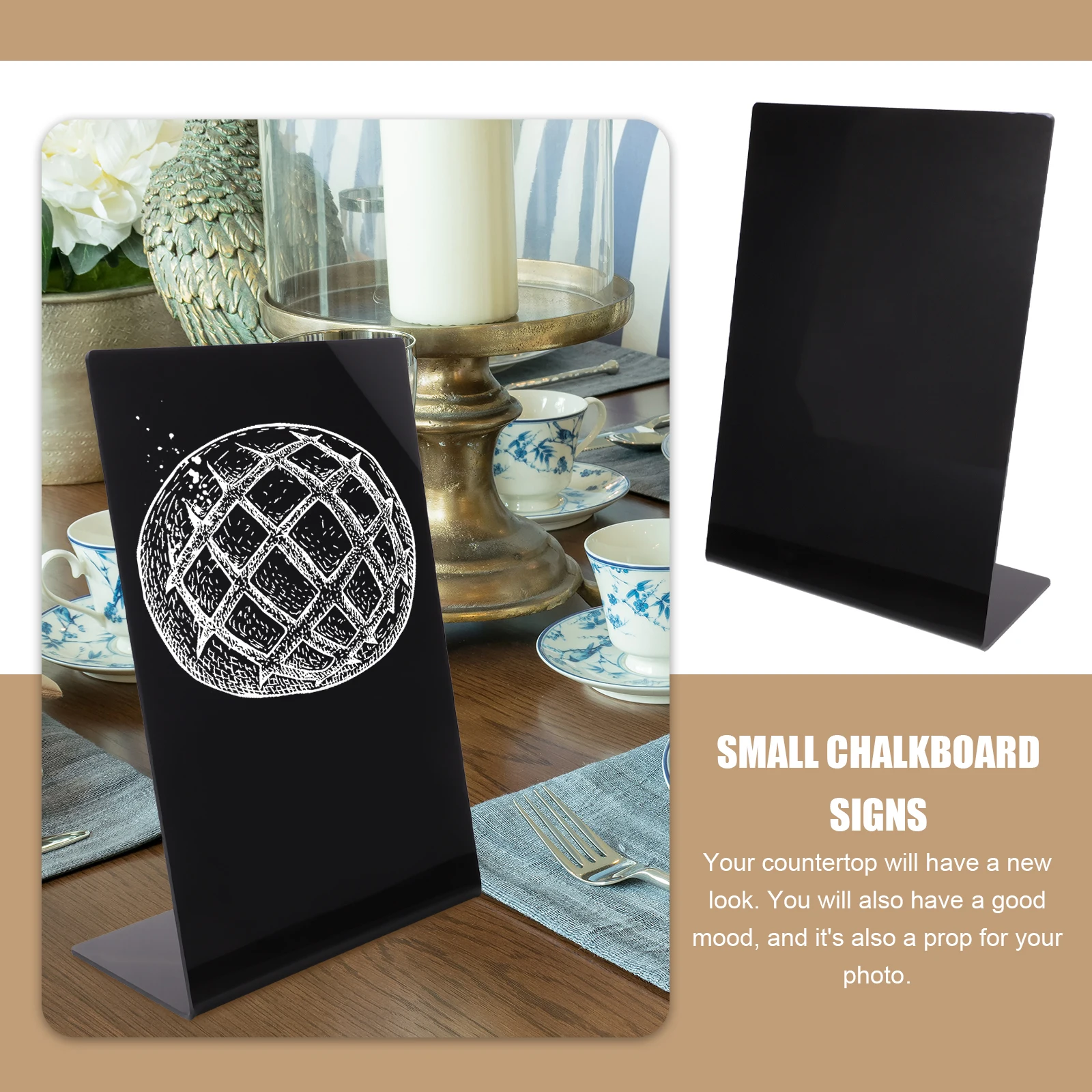 Hand Drawn Mirror Menu Board For Kitchen Acrylic Erasable Menu Kitchen Desk Sign Erasable Chalkboard Table