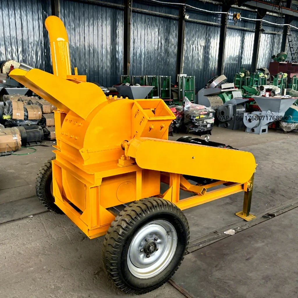 Branch Shredder Large Municipal Wood Tree Crusher Wood Chipper Garden Branch Fruit Tree Shredder Sawdust Machine