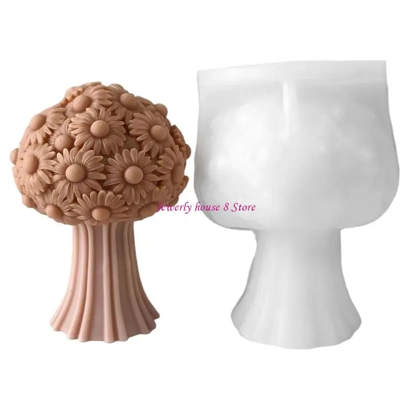 

Flexible Silicone Mold Flower Crafting Supplies Home Decors Mold Suitable for Candle Crafting