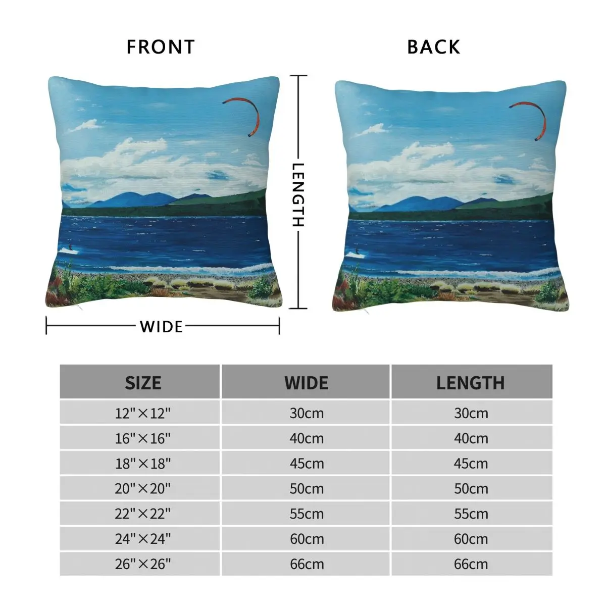 Nahuel Huapi Lake Square Pillowcase Polyester Linen Velvet Pattern Zip Decor Pillow Case Room Cushion Cover Wholesale