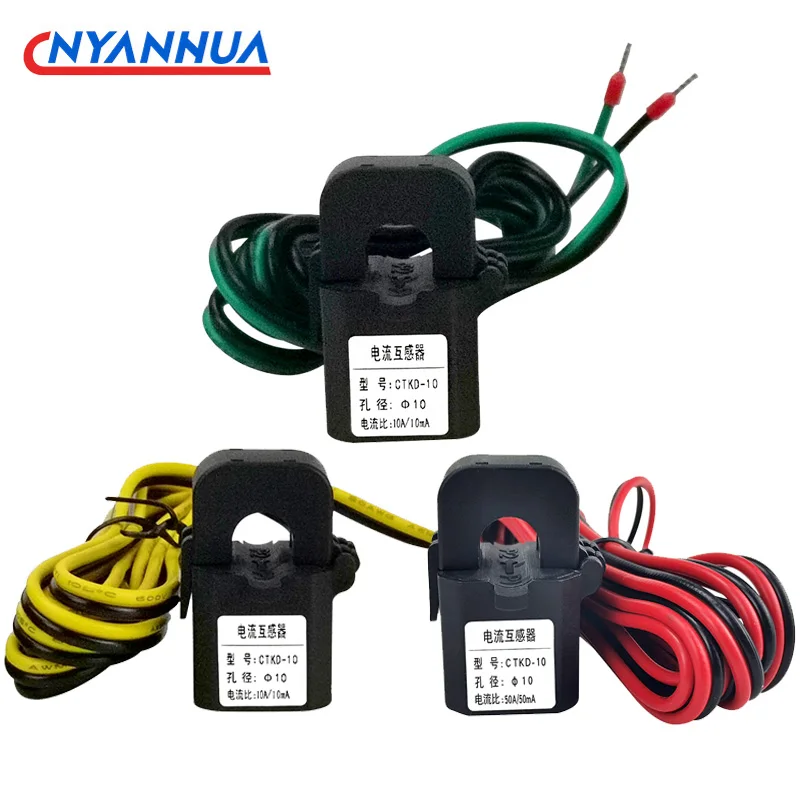 3PCS Clamp-on Design Split Core Current Transformers Open Type Current transformer mA 0.5 Class 10/20/50/75mA