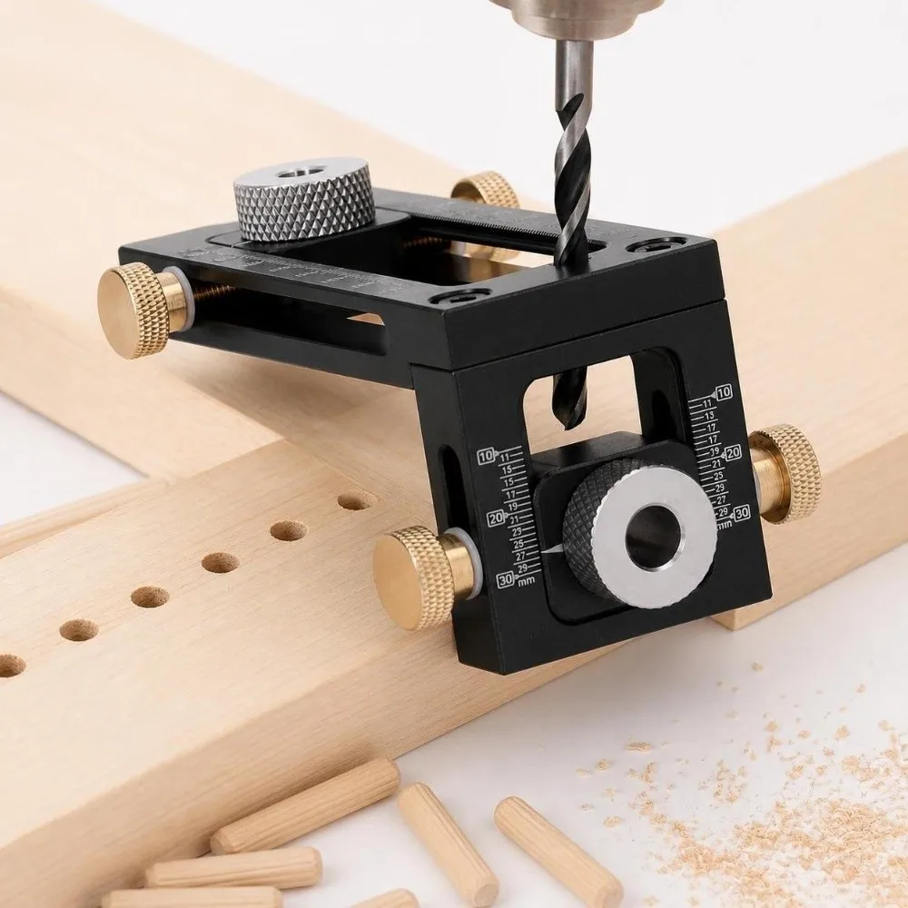 Cross Oblique Flat Head Drill Puncher Locator Adjustable Width Graduated Metal Woodworking Drilling Puncher Vertical Multi Angle