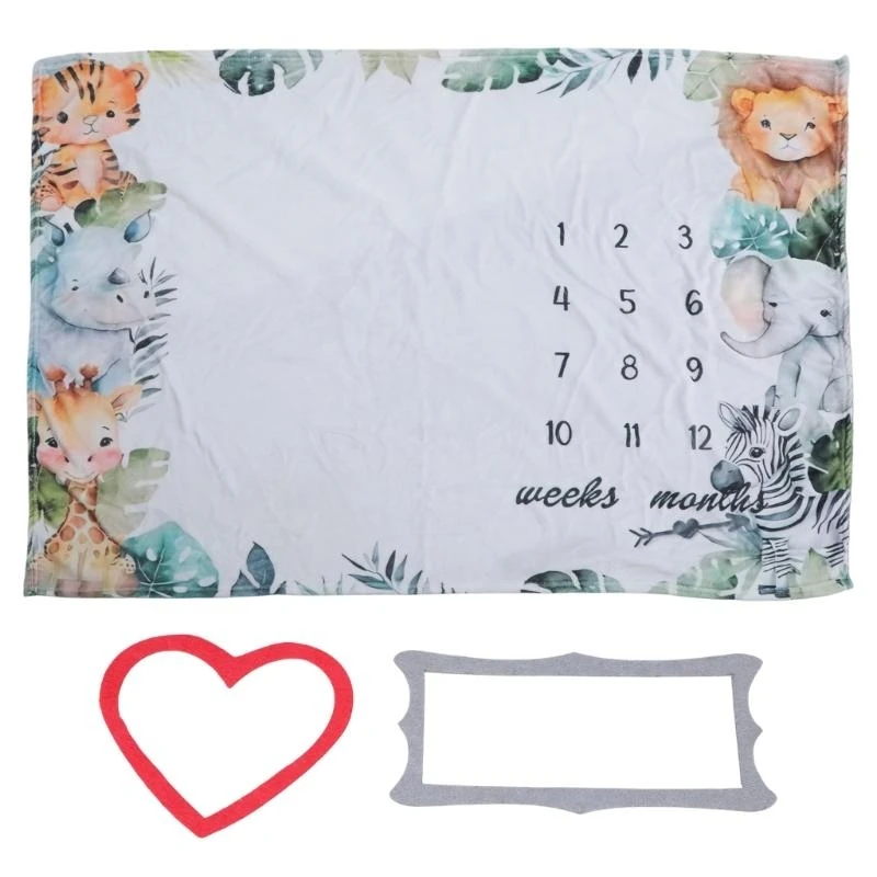 

U13F Baby Monthly Mileshones Оболочные мультипликационные рисунки.