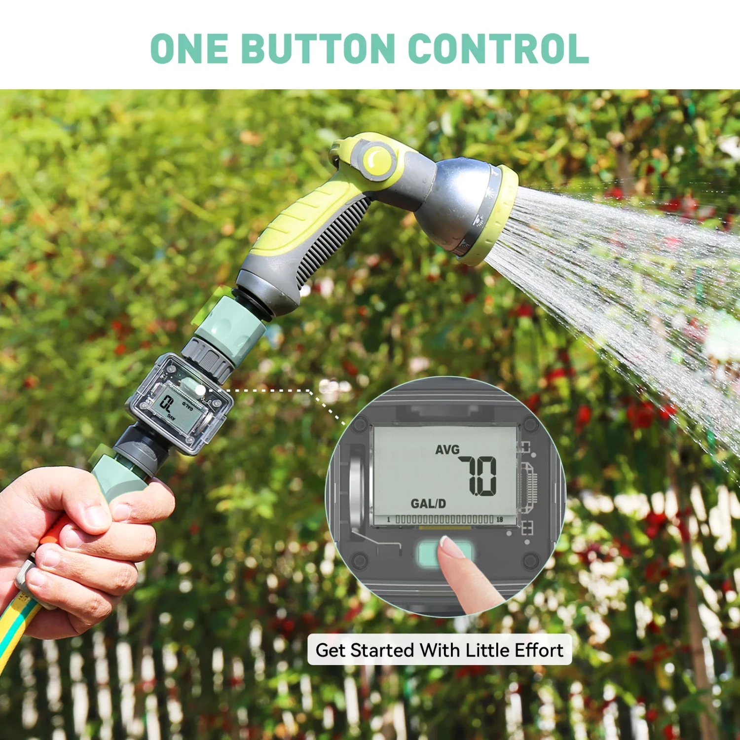 

Convenient, Efficient, Reliable Digital Garden Water Meter for Precise Gallon or Liter Consumption Measurement - Reliable Irriga