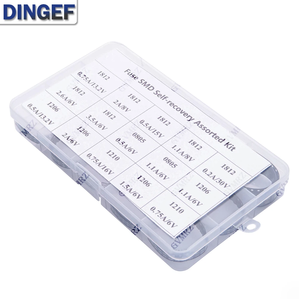 300Pcs 15Values*20PCS 1206 0805 1210 1812 SMD Resettable Fuse kit 0.7A 0.5A 0.2A 2A 1.1A 2.6A 3.5A PPTC PolySwitch Self-Recovery