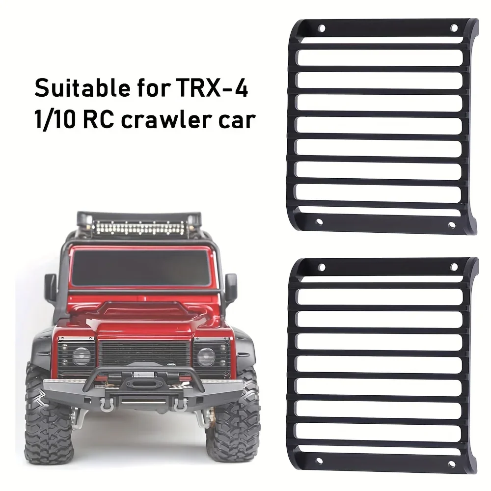 TRX4 Defender RC Car Front Guard - 8x6x1 Metal Headlight Cover & Grill, High-Quality Protection for 1/10 Scale Crawlers view 2