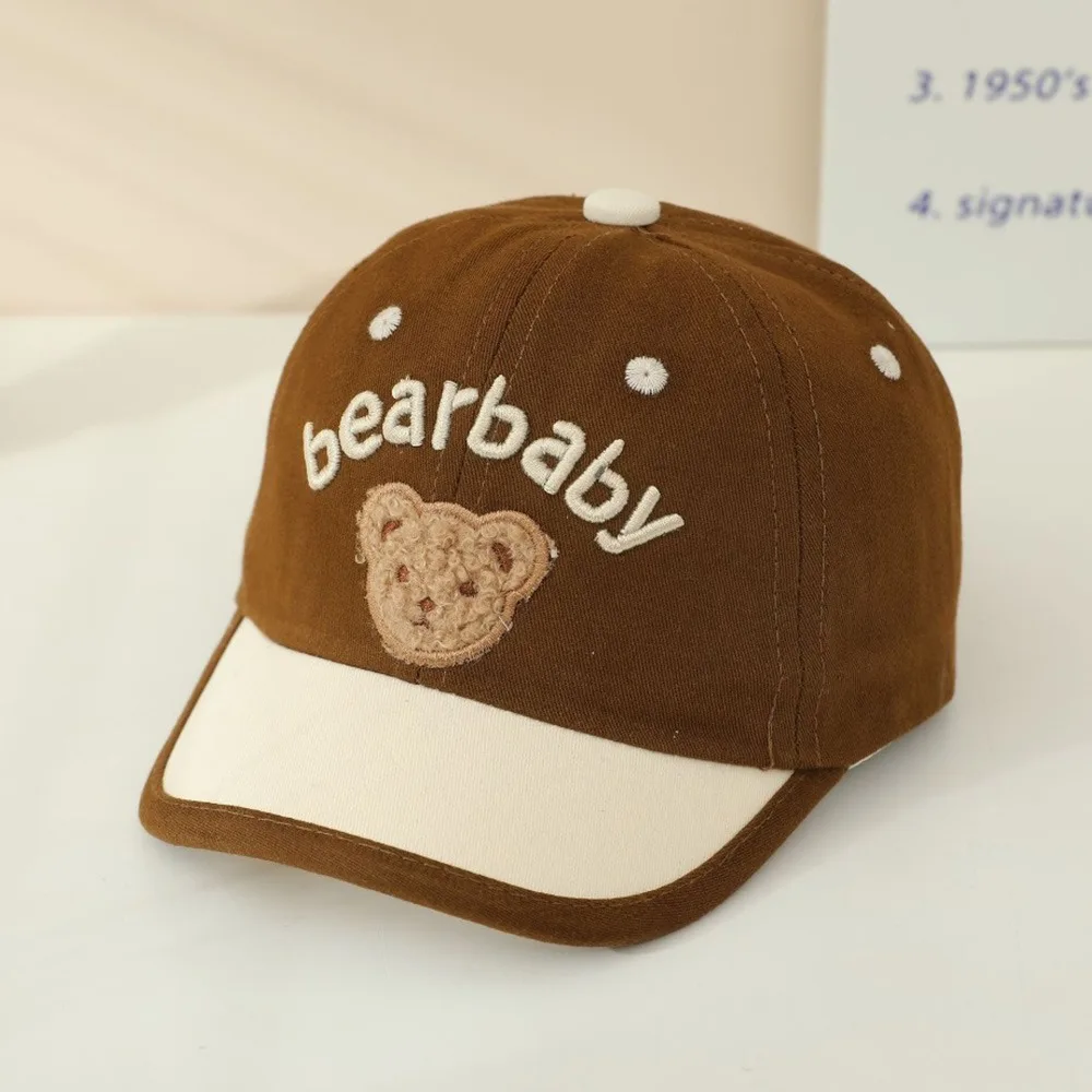 

Cute Corduroy Baby Baseball Cap Adjustable Bear Ear Peaked Caps Children Hat Infant Boy Girl